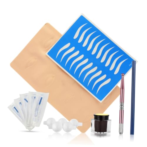 Healvian Microblading Pen Kit Mit Rundem Kopf Augenbrauenstift-set Für Präzises Zeichnen Übungshaut Und Zubehör Für Augenbrauen-design von Healvian