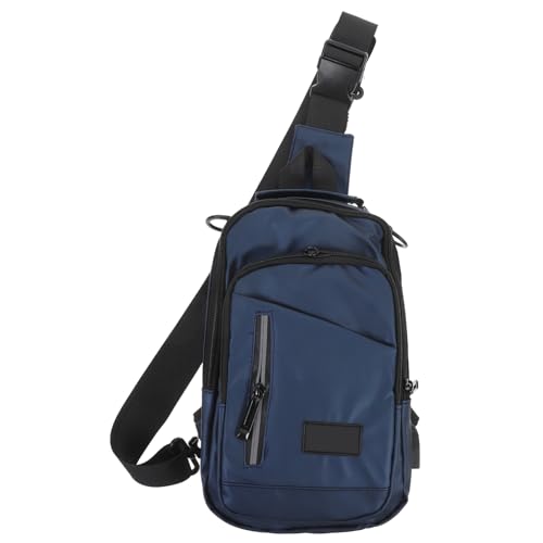 Healvian USB-Brusttasche Umhängetasche Herren-Brusttasche Sport- USB-Schultertasche Modische Herren-Umhängetasche Wiederaufladbare - von Healvian
