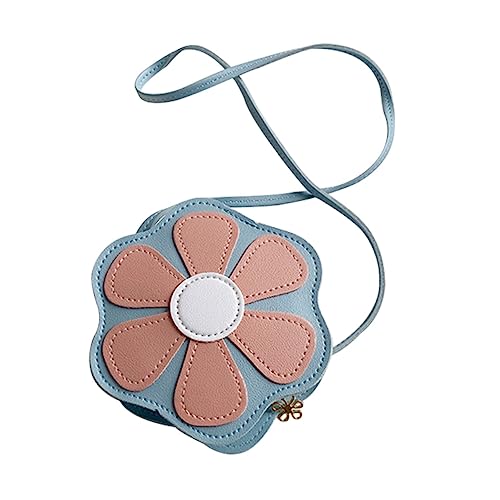 Healvian Umhängetasche Blume Mini Crossbody Bag für Mädchen Outdoor Reise Kleine Schultertasche mit Blumenmotiv Blau Niedlich Alltag Shopping von Healvian