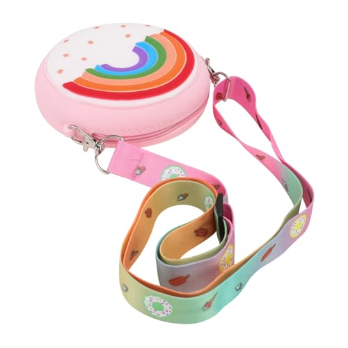 Healvian Umhängetasche Mädchen Mini Geldbörse mit Reißverschluss Leichte Schultertasche aus Hochwertigem Material Komfortabler Griff Niedliches Cartoon Design für Kleine Zufällige Farbe von Healvian
