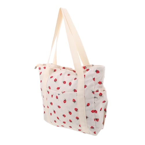 Healvian Umhängetasche Schulter Strandtasche Reise-Strandtasche Damen Strandhandtasche Einkaufstasche Erdbeere Erdbeer-Taschen-Geldbörse Einkaufstasche Cord Erdbeerbaum Polyester Weiß Healvian Umhängetasche Schulter Strandtasche Reise-Strandtasche Damen Strandhandtasche Einkaufstasche Erdbeere Erdbeer-Taschen-Geldbörse Einkaufstasche Cord Erdbeerbaum Polyester Weiß von Healvian