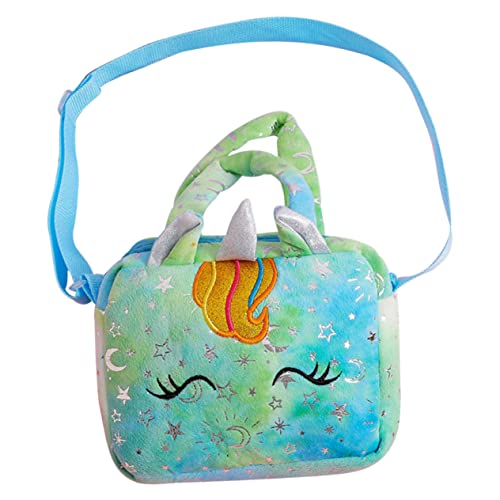 Healvian Einhorn-plüschtasche Mit Cartoon-Muster Tragbare Umhängetasche Für Junge Mädchen Geräumige Schultertasche Zum Aufbewahren Von Lippenstift Armbändern Halsketten Und Ringen von Healvian