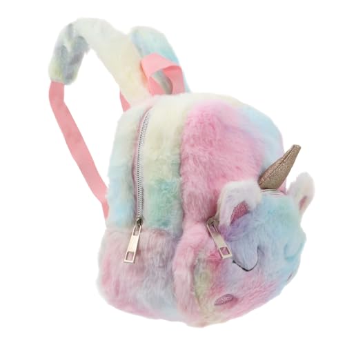 Healvian Unicorn Rucksack Plüsch Mädchen Schulrucksack Niedlich Leicht Groß Kapazität Tragbar Reiserucksack für Alltag von Healvian