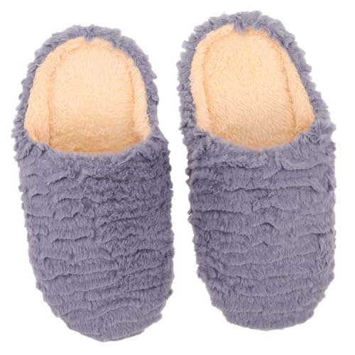 Healvian Unisex Hausschuhe mit Rutschfester Weicher Sohle Warme Geräuschlose Baumwoll Pantoffeln für Damen und Herren Antislip Slippers für Holzfußböden von Healvian
