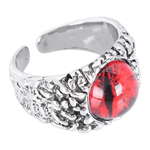 Healvian Unisex Verstellbarer Offener Ring mit Teufelsauge Breiter Schmuck für Damen und Herren Elegantes Design Hochwertigem für von Healvian