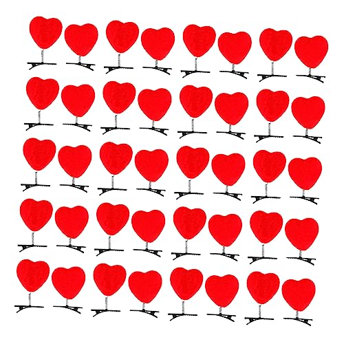 Healvian 40stücke Rote Herz Haarklammern Für Mädchen Und Valentinstag Haaraccessoire Leicht Und Auffälliges Design Für Feiertagsfeiern Und von Healvian