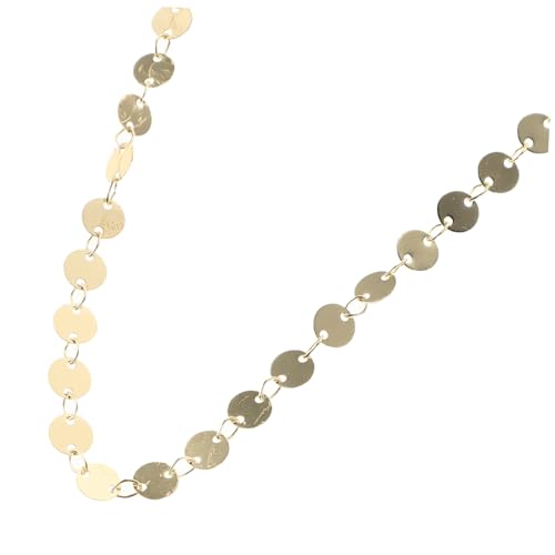 Healvian Vergoldete Doppellagige Bauchkette mit Pailletten und Perlen Verstellbare Hüftkette für Damen Taillenkette als Schmuckgürtel für Party Strand und Alltag Vielseitiges Jeans von Healvian