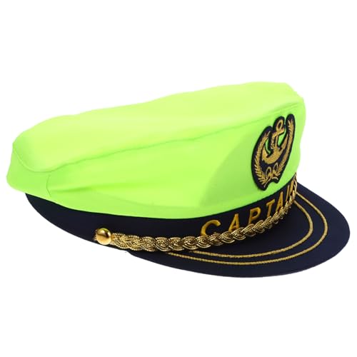 Healvian Verstellbare Captain Mütze Polyester Wasserfest Kostümhut für Damen und Herren Yacht Party Cosplay Sailor Hut von Healvian
