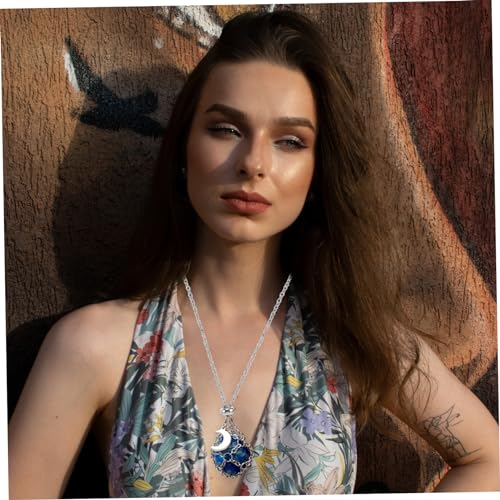 Healvian Verstellbare Kristallkäfig Halskette aus Robustem Metallgeflecht Einzigartiger Schmuckanhänger für Damen und Herren als für Besondere Anlässe und Vielseitig Kombinierbar von Healvian