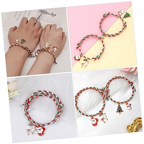 Healvian Weihnachtsarmband Gewebte Armbänder Für Männer Und Frauen Passende Freundschaftsarmbänder Als Festtagsgeschenk Für Freunde Und Liebende von Healvian