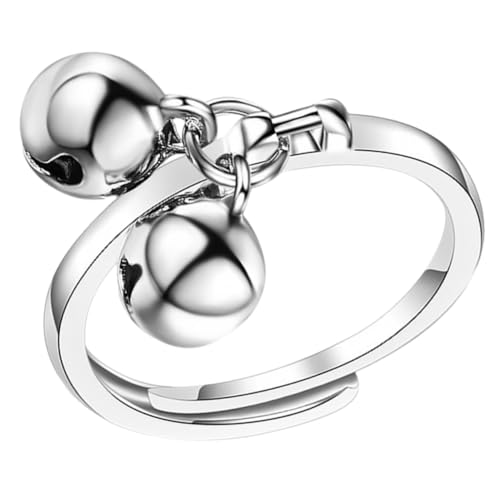 Healvian Verstellbarer Damenring Doppel Glocken Design Offener Einstellbarer Schmuckring Modisch Für Festival Party Alltag Geschenk von Healvian