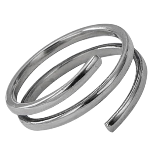 Healvian Verstellbarer Silber Damenring Offener Daumenring Mehrfach Wickelring Modischer Statement Schmuck für Hochzeit und Festival von Healvian