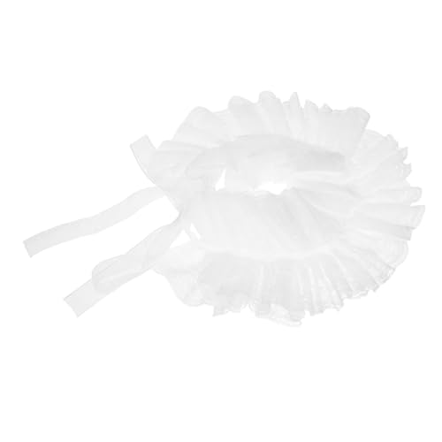 Healvian Verstellbarer Weißer Spitzen Kragen Damen Vintage Rüschen Fake Collar Abnehmbar für Viktorianische Kostüme Theater Alltag Eleganter Elizabethan Style von Healvian