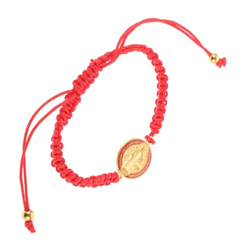 Healvian Verstellbares Armband Handgewebtem Faden mit Religiösem Schutzsymbol Verarbeitung Langlebig Vielseitig Tragbar für Firmung und Alltag von Healvian