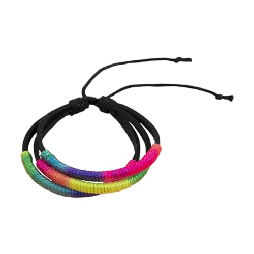 Healvian Verstellbares Dreilagiges Geflochtenes Damenarmband aus Buntem String Leichtes Boho Schmuckstück für Freundschaft und Alltag Modisches Geschenk für Frauen von Healvian