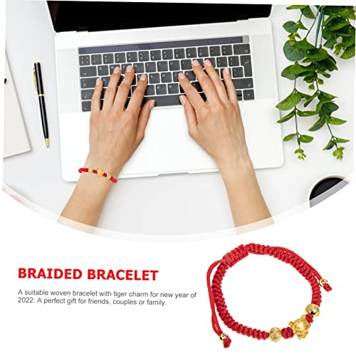 Healvian Verstellbares Geflochtenes Tiger Armband Langlebigem Seil für Damen und Herren Modisches Neujahrs Glücksarmband mit Minimalistischem Design und Festlichem von Healvian