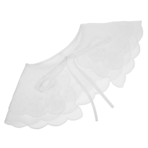 Healvian Vielseitiger Abnehmbarer Spitzenkragen Damen Fake Collar mit Floralem Muster Dekorativer Hemdkragen Einsatz für Blusen Pullover und Kleider Stilvolle Halskrause für Jahreszeiten von Healvian