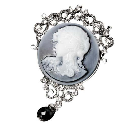 Healvian Viktorianische Damenbrosche mit Retro Schönheits Porträt Modische Anstecknadel für Handtaschen Schals und Kleidung Stilvolles für Jubiläen und Besondere Anlässe von Healvian