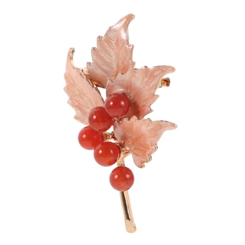 Healvian Vintage Ahornblatt Brosche aus Zinklegierung Elegante Damen Anstecknadel für Mantel und Kleidung Langlebiges Modisches Accessoire für Jacken Schals und Taschen Geschenk von Healvian