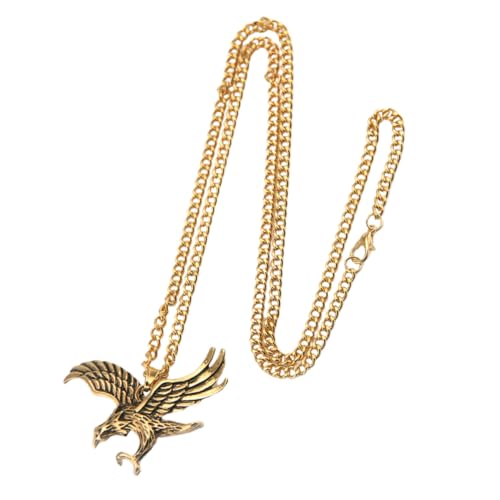 Healvian Vintage Anhänger Halskette für Herren Metallkette mit Leichtem Langlebigem Design Modischer Streetstyle Schmuck Goldfarbener nicht Verblassender Anhänger für Alltag und von Healvian