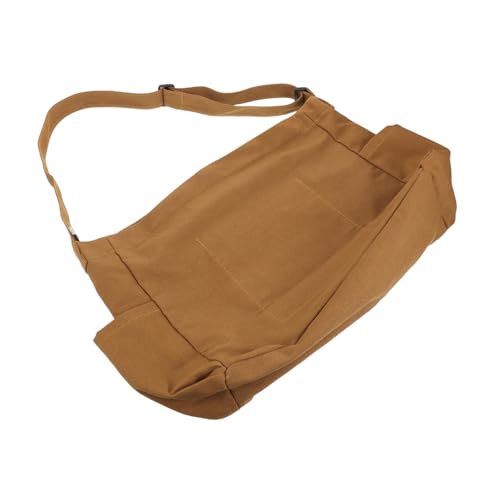 Healvian Vintage Canvas Umhängetasche Braun Große Kapazität Einstellbarer Schultergurt Retro Stil Tote Bag Für Damen Arbeit Reise Alltag von Healvian
