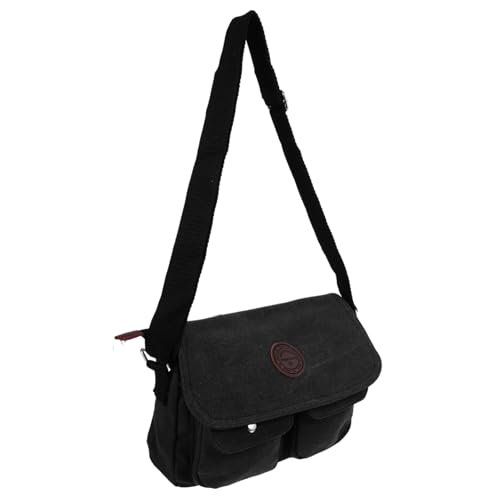 Healvian Vintage Canvas Umhängetasche Herren Langlebig Robust Große Kapazität Casual Schultertasche Für Reisen Arbeit Alltag von Healvian