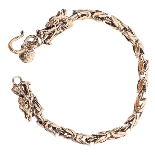 Healvian Vintage Dragon Head Armband Retro Look mit Chinesischem Drachenmotiv Modisches Gothic Punk Schmuckstück für Mädchen Individuelles Statement zum Chinesischen Neujahr und Alltag von Healvian