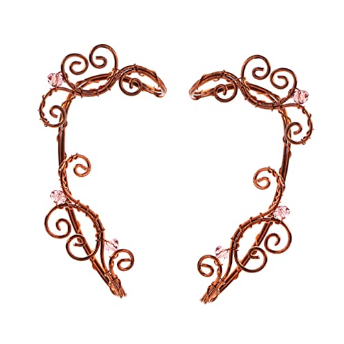 Healvian Vintage Ear Cuff Ohrclips Damen Elfen Ohrmanschette Ohrschmuck für Halloween Cosplay Hochzeit Modisches Kreatives Design Einfache Handhabung Auffälliger Look von Healvian