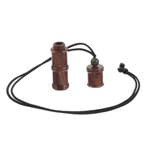 Healvian Vintage Ethnische Bambus Kette Damen Herren Retro Anhänger Halskette mit Langem Kordelband Natürlicher Holzschmuck für Alltag und Besondere Anlässe von Healvian