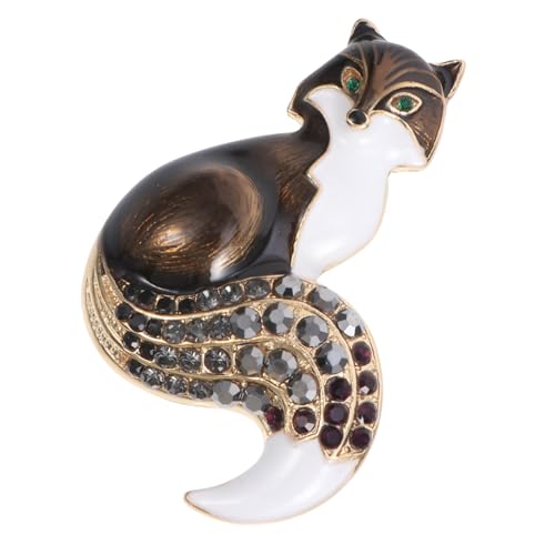 Healvian Vintage Fuchs Brosche aus Hochwertiger Legierung Dekorative Anstecknadel für Kleidung Taschen Hüte Vielseitiges Accessoire für Party Alltag Elegantes Design Langlebig und Modisch von Healvian