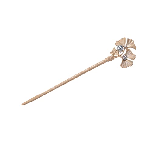 Healvian Vintage Ginkgo Blatt Haarnadel Haarstab für Damen Dekorative Haarnadel im Retro Stil für Freizeit Partys und Feiern Strapazierfähiges Material Einzigartiges Design von Healvian