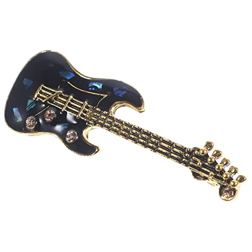 Healvian Gitarrenförmige Brosche Aus Metall Vintage Design Anstecknadel Für Damen Kleidungsdekoration Festivalbrosche Brosche Für Rucksack Und Handtasche von Healvian
