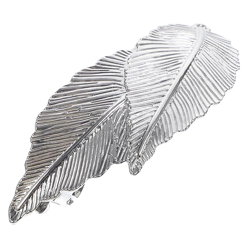 Healvian Vintage Haarklammer Damen Metall Haarspange Blattform Elegant Stabil Für Dünnes Haar Alltag Frisurfixierung Silber von Healvian