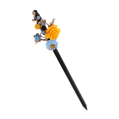 Healvian Vintage Haarnadel Haarschmuck mit Perle Chinesische Haarschieber Retro Stil Eleganter Haarstab für Damen Hochzeit Cosplay Party Zubehör von Healvian