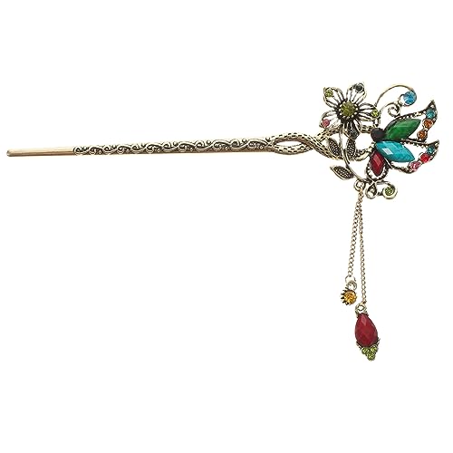 Healvian Vintage Haarstäbe Mit Quasten Dekorative Haarnadeln Für Frauen Und Mädchen Bunt Retro Haarstäbchen Langlebiges Material Für Partys Und Feiern von Healvian