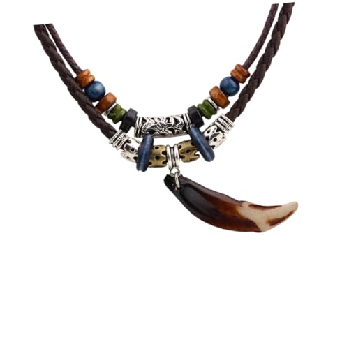 Healvian Vintage Halskette Damen Alloy Kreativer Anhänger Pulloverkette Leicht Komfortabel Schmuck für Frauen Ethno Stil von Healvian