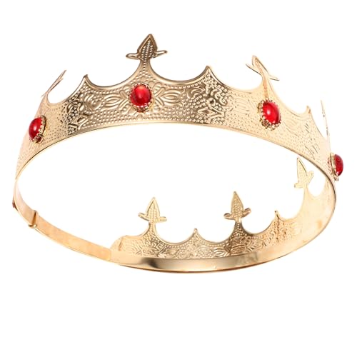 Healvian Vintage Herren Cosplay Krone aus Leichte Königliche Party Kopfbedeckung Stabile Krone für Bühnenauftritte Karneval Abschlussball und Geburtstagsfeier von Healvian