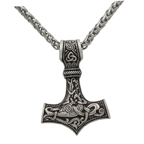 Healvian Vintage Herren Halskette mit Hammer Anhänger aus Langlebiger Legierung Kreatives Design Modisches Schmuckstück Geschenkidee für Männer Stilvolle Halskette in Antik Silberner von Healvian