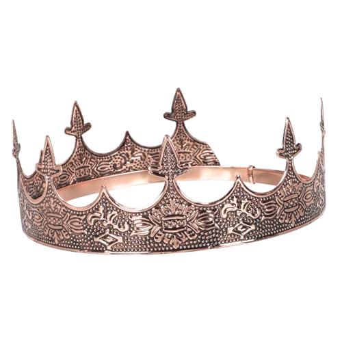 Healvian Vintage Herren Krone aus Antikem Kupfer Filigrane Performance Show Krone für Kostüm und Party Königliches Haaraccessoire für Cosplay und Festliche Anlässe von Healvian