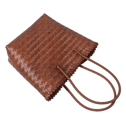 Healvian Rattan-imitat Umhängetasche Geflochtene Strohtasche Handtasche Mit Langem Riemen Vintage-korbtasche Für Alltag Und Reisen von Healvian