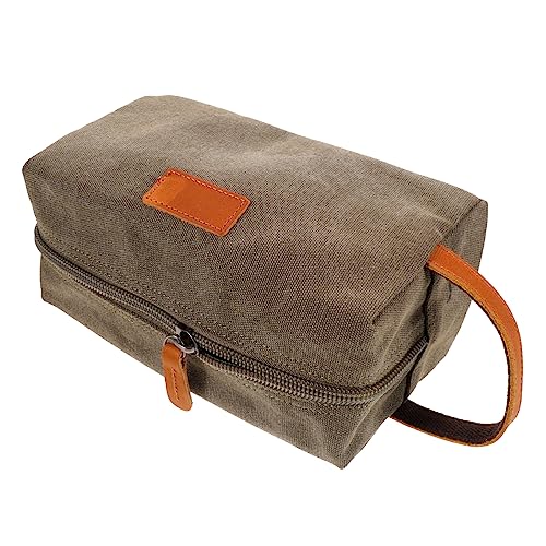 Healvian Vintage Kosmetiktasche Wasserdichtes Canvas Leder Reise Organizer für Damen Stylischer Make Up Beutel für Kosmetik und Reiseutensilien Healvian Vintage Kosmetiktasche Wasserdichtes Canvas Leder Reise Organizer für Damen Stylischer Make Up Beutel für Kosmetik und Reiseutensilien von Healvian