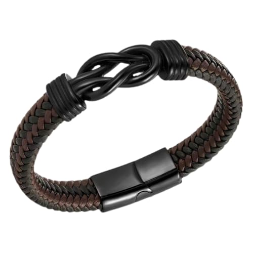 Healvian Vintage Lederarmband Herren Geflochtenes Armband Unisex Modisches Schmuckaccessoire Braun Langlebig Robust Stilvoll von Healvian