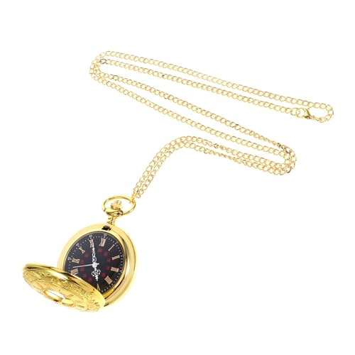 Healvian Vintage Taschenuhr Mit Römischen Ziffern Dekorative Golduhr Handgefertigte Uhr Im Retro-Stil Geschenkidee Für Herren Und Damen von Healvian