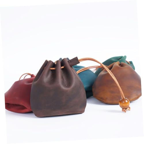 Healvian Vintage Mini Aufbewahrungsbeutel Kleingeldbörse Münzbeutel Multifunktional Leicht Braun Für Alltag Schule Shopping von Healvian