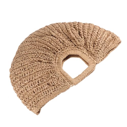 Healvian Vintage Moon Bag Damen Strandtasche Sommer Handtasche Geflochtene Umhängetasche Elegant Leicht für Mädchen Freizeit Urlaub Strand von Healvian