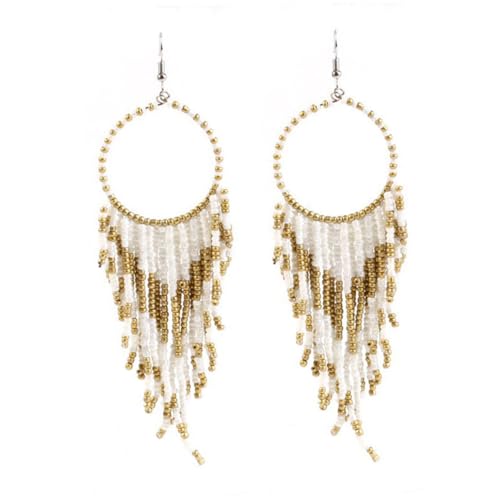 Healvian Vintage Ohrhänger mit Quasten für Frauen Ethnische Ohrringe Ear Drop Anhänger Legierung Partys Weiß Healvian Vintage Ohrhänger mit Quasten für Frauen Ethnische Ohrringe Ear Drop Anhänger Legierung Partys Weiß von Healvian
