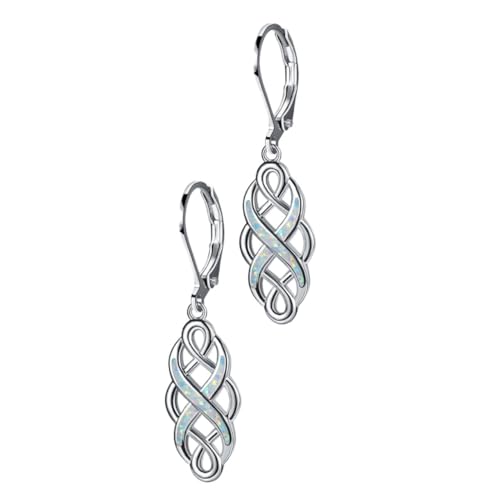 Healvian Vintage Ohrstecker Damen Retro Ethno Stil Elegant Geflochtene Ohrhänger Weiß Robust Rostfrei für Geburtstag Muttertag Valentinstag von Healvian
