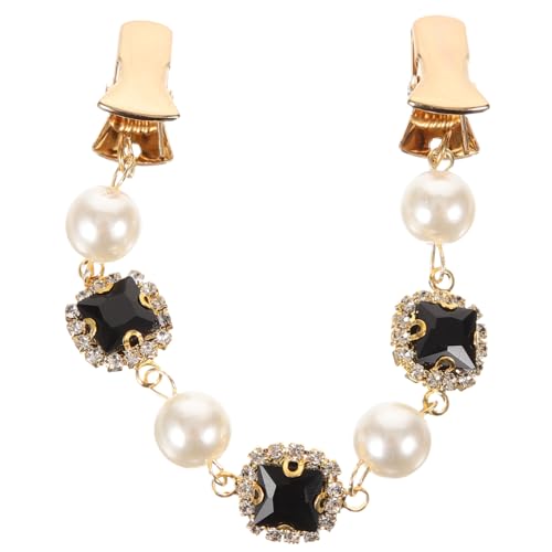 Healvian Vintage Perlenbrosche Damen Eleganter Strickjacken Clip aus Robustem Metall Vielseitiger Schal und Kragenhalter Modisches Sicherheitsnadeln Accessoire für Outfits von Healvian