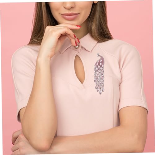 Healvian Vintage Pfauenbrosche mit Strass und Langem Quastenanhänger Anstecknadel für Damen Vielseitiger Schmuck für Kleidung Pullover Jacken und Taschen Festlich und Alltagstauglich von Healvian