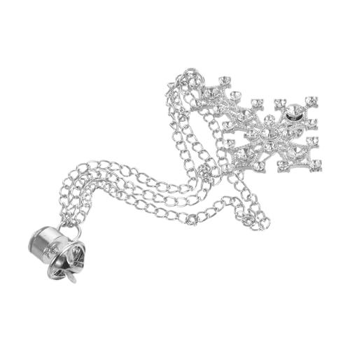 Healvian Vintage Strass Kreuz Brosche mit Quaste Metall Anhänger im Punk Hip-hop Stil Modische Brosche für Pullover Anzug Schal Geeignet als für Frauen und Mädchen von Healvian